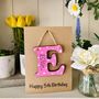 Personalised 5th Birthday Letter Wooden Keepsake Card, thumbnail 1 of 4
