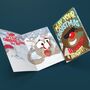 Funny Christmas Card With Chaotic Screaming, Shaking And Light Up Rudolph, thumbnail 10 of 12