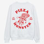 Pizza Monster Men's Back Print Sweatshirt, thumbnail 2 of 4