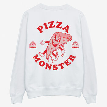 Pizza Monster Men's Back Print Sweatshirt, 2 of 4