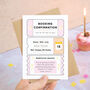 Personalised Birthday Booking Confirmation Card, thumbnail 1 of 10