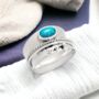 Personalised Wide Opal Spinner Ring In Sterling Silver, thumbnail 3 of 10