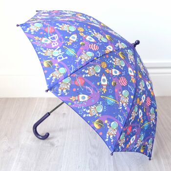 Personalised Navy 'Space Man' Umbrella, 3 of 3