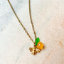 Bee And Honey Orange Charm Necklace, thumbnail 1 of 2