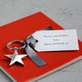 Father's Day Star Keyring With Personalised Tag, thumbnail 1 of 2