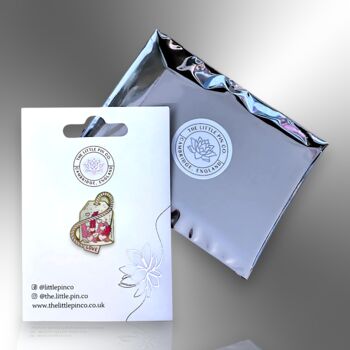 Small Pink Herbal Love Potion Tea Bag Hard Enamel Pin, 5 of 8