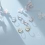 Sterling Silver Dotted Single Piercing Spiral Hoop Earrings, thumbnail 4 of 10