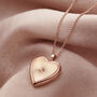 Sunburst Heart Locket Necklace, thumbnail 3 of 7