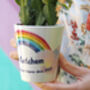 Personalised Balloon Rainbow Teacher Plant Pot, thumbnail 2 of 4
