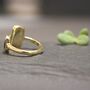 Dainty 18ct Gold Plated Open Ring Pearl Imitation, thumbnail 4 of 5