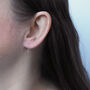 Mini Arc Earrings Silver, thumbnail 2 of 5