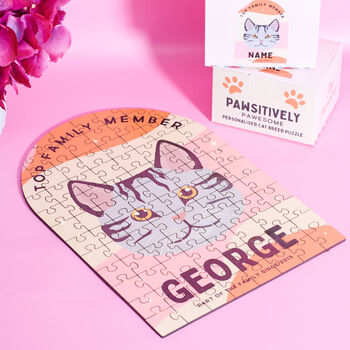 Personalised Cat Breed Wooden Puzzle, 2 of 9
