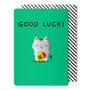 Good Luck Cat Magnet Card, thumbnail 1 of 1
