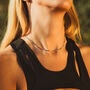 Rainbow Colourful Sterling Silver Tennis Necklace, thumbnail 5 of 7