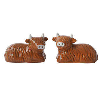 Bramble Farm Highland Cow Salt And Pepper Shakers, 5 of 5