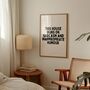 This House Runs On Sarcasm And Inappropriate Humour Wall Print | Black And Cream, thumbnail 1 of 4