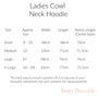 Ladies Cowl Neck Hooded Sweatshirt With Neon Love, thumbnail 2 of 2