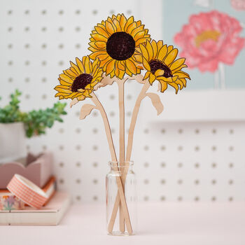 Wooden Sunflowers Gift Set, 2 of 4