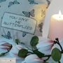 Butterfly Teal Cushion, Personalised New Home Gift, thumbnail 11 of 11