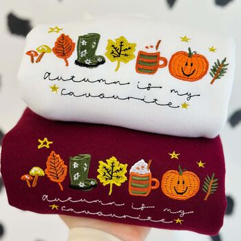Autumn Is My Favourite Embroidered Sweatshirt, 4 of 7
