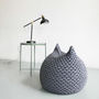 Hand Knitted Plum Bean Bag, thumbnail 1 of 3
