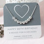 80th Birthday Necklace, Lydia, Sterling Silver, thumbnail 1 of 4