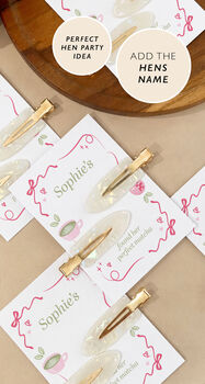 Perfect Matcha Hen Do Hair Pearl Clips Hen Party Favour Party Bag Filler, 7 of 8
