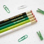 Ombre Green Grammar Pencil Set, thumbnail 1 of 3