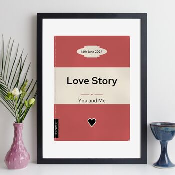 Couples Print Personalised Book Cover Gift, 9 of 12