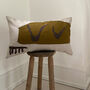 Montejaque Scematic | Appliqué Collage Linen Cushion, thumbnail 1 of 6