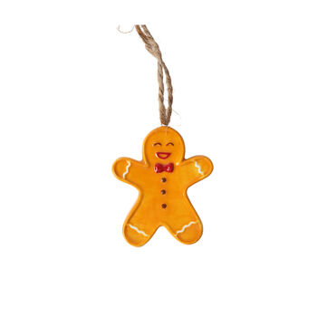 Christmas Gingerbread Man Ceramic Decoration, 3 of 4