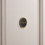 Personalised Brass Door Plaque Sign With Leather Insert, thumbnail 2 of 8