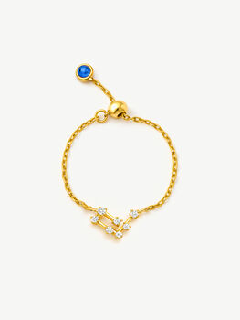 Adjustable Zodiac Constellation Ring With Birthstone, 6 of 12