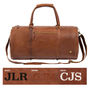 Personalised Leather Classic Duffle Weekend Bag, thumbnail 10 of 12