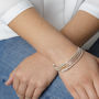 30th Birthday Bangle In 9ct Gold And Sterling Silver, thumbnail 2 of 6