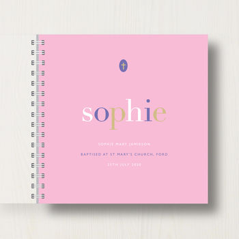 Personalised Christening Or Baptism Memory Book, 7 of 9