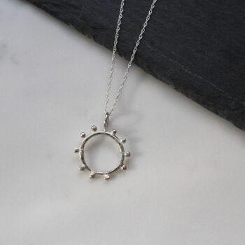 Organic Bobble Layering Necklace 9ct Gold Or Silver, 2 of 3