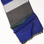 Men's Reversible Stripe Colour Block Cashmere Scarf, thumbnail 4 of 4