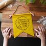 Personalised Daddy And Me Baking Club Pennant Flag Gift For Dad, thumbnail 1 of 5