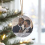 Mr And Mr 1st Married Christmas Ceramic Tree Decoration, thumbnail 1 of 2