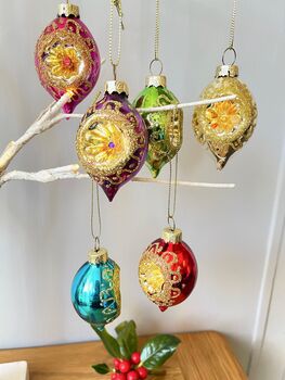 Vintage Style Glass Bauble Set, 4 of 4