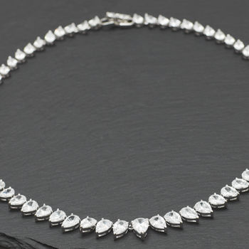 Pear Shaped Crystal Necklace, 3 of 6
