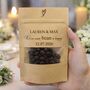 Personalised Coffee Bean Wedding Favour Pouch, thumbnail 1 of 3