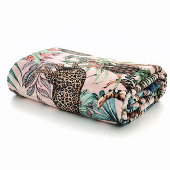 Luxury Mozambique Tropical Printed Fleece Soft Throw, 2 of 3