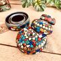 Mult Colour Mosaic Trinket Boxes | Set Of Three Or Single Box, thumbnail 3 of 5
