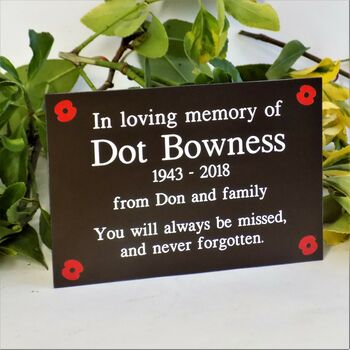 Personalised Memorial Bench Plaque, 2 of 7