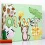 Personalised Jungle Pastel Name Canvas, thumbnail 9 of 12