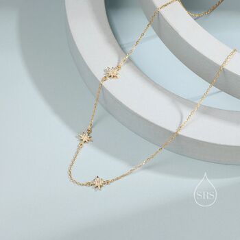 Starburst Cz Necklace In Sterling Silver, 2 of 12