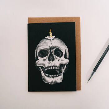 Candle Head Gothic Birthday Card, 3 of 5