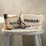 Personalised Linen Pencil Case/ Make Up Bag, thumbnail 5 of 7
